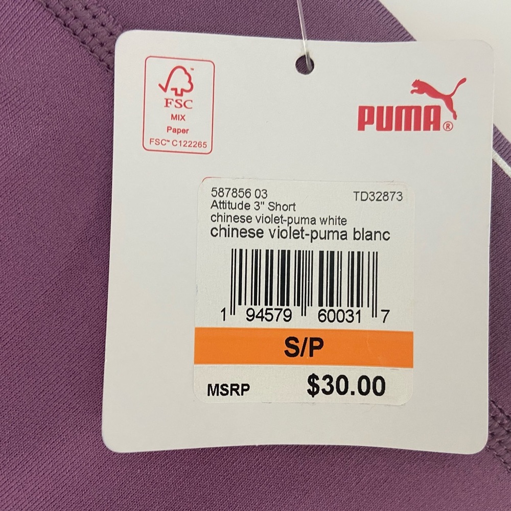 Puma mid rise purple shorts - Picture 4 of 5